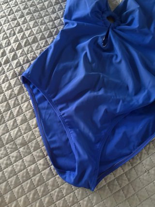 Bañador azul con aro mujer