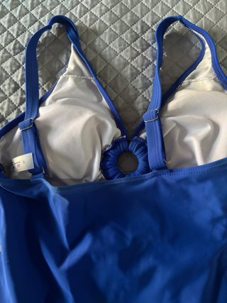 Bañador azul con aro mujer