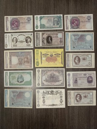 45 Billetes de Pesetas Facsímil (Varios)