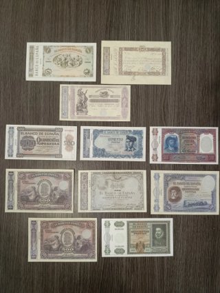 45 Billetes de Pesetas Facsímil (Varios)