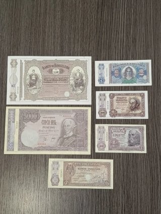 45 Billetes de Pesetas Facsímil (Varios)