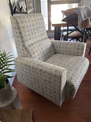 Sillón reclinable de tela