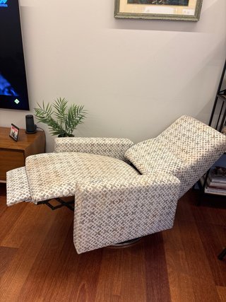 Sillón reclinable de tela