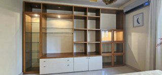 Mueble librería nogal italiano salón