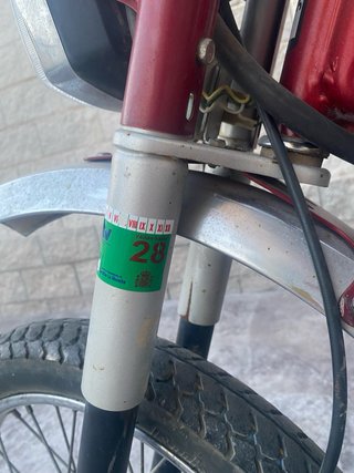 Moto Moped Campera Clásica Roja