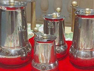 Set 4 Caffettiere Moka GB Vintage