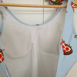 Bañador Shein Pizza Azul y Rojo