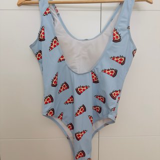 Bañador Shein Pizza Azul y Rojo
