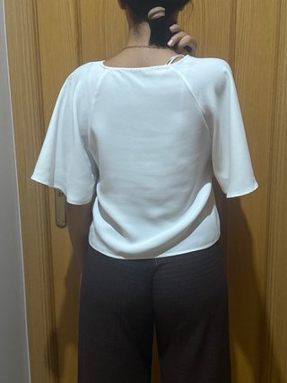 Blusa Zara Blanca Talla S