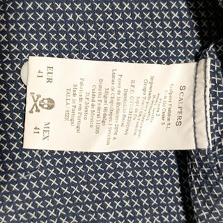 Camisa Scalpers Oxford Azul Gris Talla M
