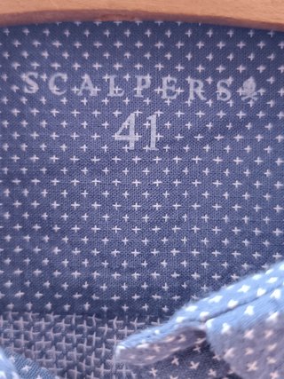 Camisa Scalpers Oxford Azul Gris Talla M