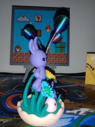 Centro de Mesa Conejo Pascua Impreso 3D