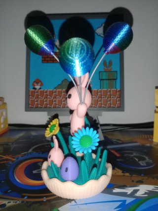 Centro de Mesa Conejo Pascua Impreso 3D