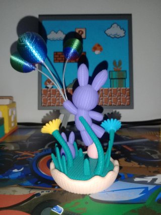 Centro de Mesa Conejo Pascua Impreso 3D