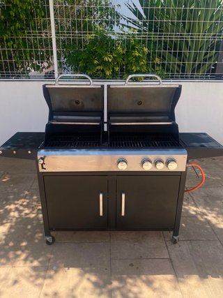 Barbacoa de gas y carbon seminueva