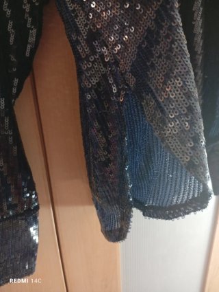 Camicia Tezenis paillettes blu taglia M/L