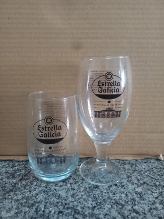 2 Copos Cerveja Estrella Galicia Tudo. 3€