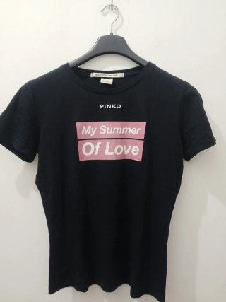 T-shirt Pinko nera con stampa My Summer Of Love