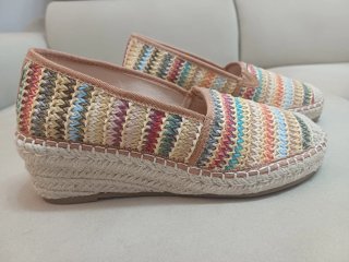 Alpargatas cuña Catwalk multicolor. NUEVAS.