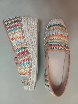 Alpargatas cuña Catwalk multicolor. NUEVAS.