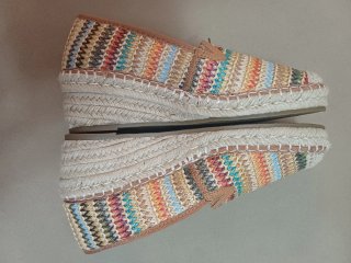 Alpargatas cuña Catwalk multicolor. NUEVAS.