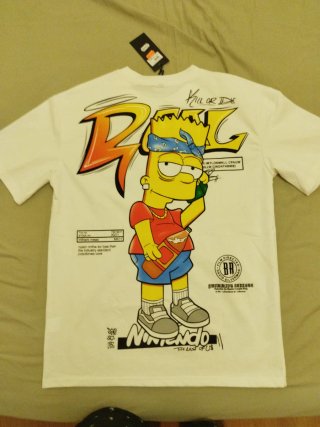 Camiseta Bart Graffiti Blanca Talla M