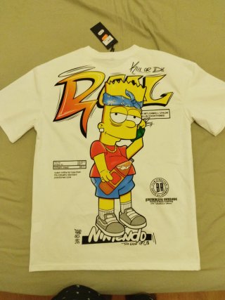 Camiseta Bart Graffiti Blanca Talla M