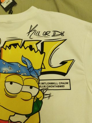Camiseta Bart Graffiti Blanca Talla M