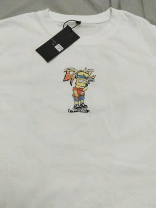 Camiseta Bart Graffiti Blanca Talla M