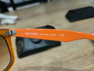 Occhiali da sole Ray-Ban Wayfarer neri/arancio