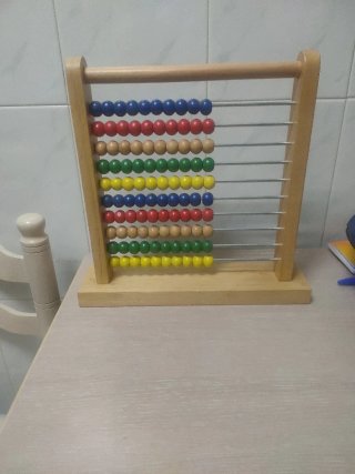 Ábaco de madera educativo