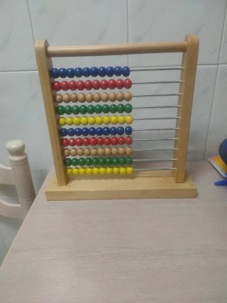 Ábaco de madera educativo