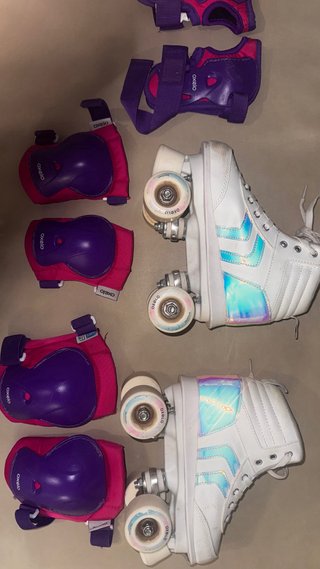 Patines niña 4 ruedas talla 37 + protecciones