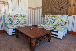 Sillones de Palets con Cojines