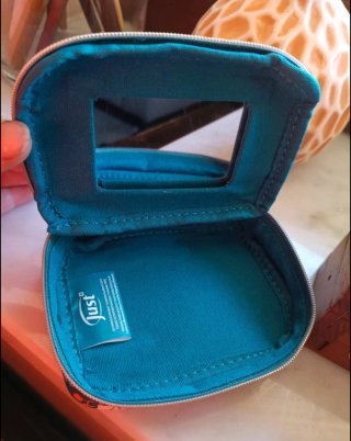 Pochette porta trucco con fiori