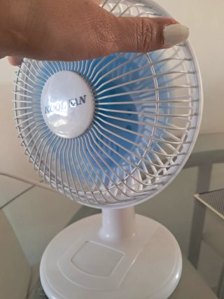 Ventilador Kool Fan, Azul y Blanco Muy práctico