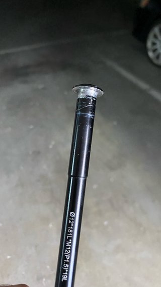 Eje Pasante Bicicleta MTB Negro