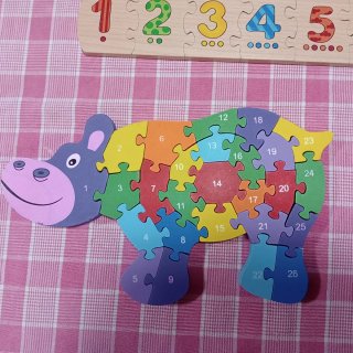 3 Puzzles de madera números y abecedario