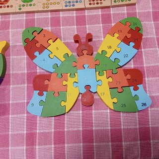 3 Puzzles de madera números y abecedario