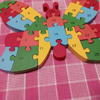 3 Puzzles de madera números y abecedario