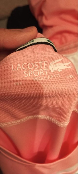Conjunto Lacoste Rosa y Blanca