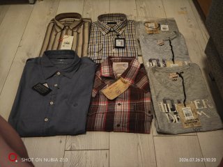 Lote 3 Camisas y 3 Camisetas Tommy Hilfiger