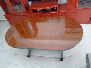 Mesa centro y mueble salón madera y horno regalo