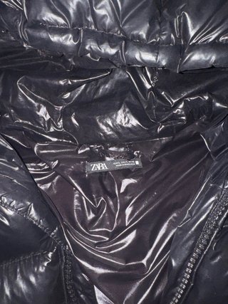 Zara Puffer Chaqueta Negra