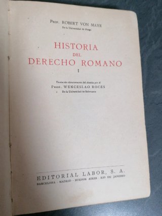 Historia del Derecho Romano - Colección Labor