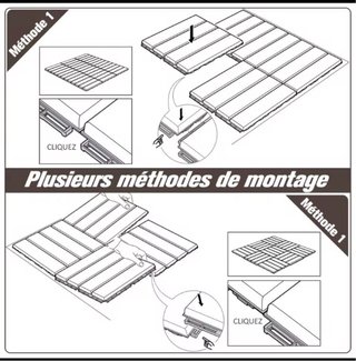 44 Baldosas de plástico para interior/exterior
