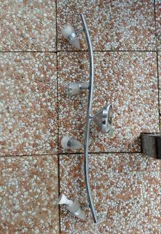 Lampada da parete argento e trasparente