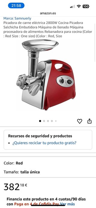 Picadora Eléctrica SINZUX 2800w Carne/Salchichas