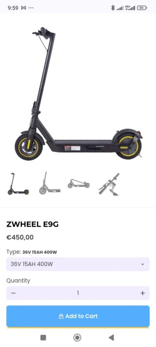 Patinete Eléctrico Zwheel E9