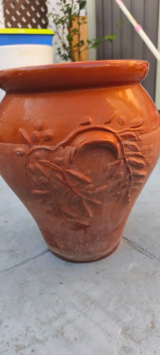 Tinaja/Olla de Barro Decorada